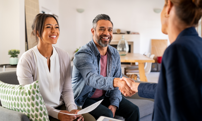 Real Estate Agent Meeting with the Customer